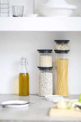 Pojemnik szklany szary 1,1l 298264