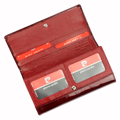 Portfel damski PIERRE CARDIN 02 LEAF 122 Niebieski lakier