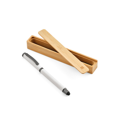 Dlugopis Woolf z recyklingowanej stali nierdzewnej z czarnym tuszem