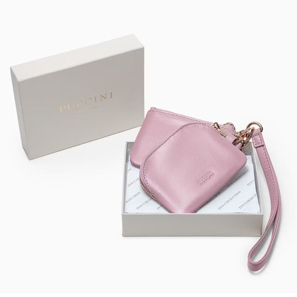 Brelok z saszetkami skórzanymi PUCCINI VULCANO ZN92512 3C Różowy