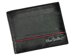 Portfel męski skórzany PIERRE CARDIN SAHARA TILAK15 8806 Czarny / Czerwony