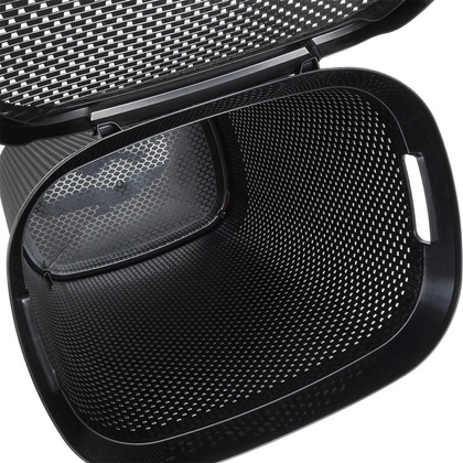 Kosz na pranie pojemnik łazienkowy na odzież bieliznę z pokrywą czarny 60 l