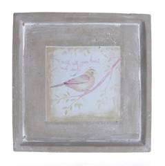 Talerz z kamienia z ptaszkiem mały