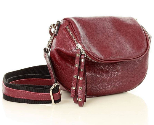 Torebka crossbody sport leather MARCO MAZZINI- bordowy - min. zamówienie 20 / 50 / 100 szt.