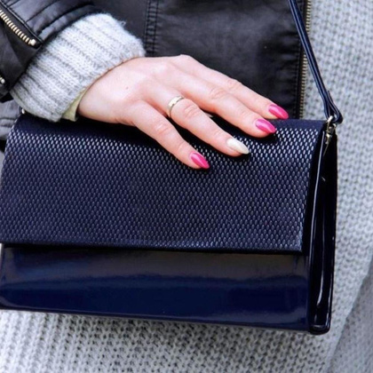 Torebka wizytowa damska KEMER SOLIER F13B Granatowa - min. zamówienie 20 / 50 / 100 szt.