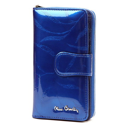 Duży skórzany portfel damski Pierre Cardin