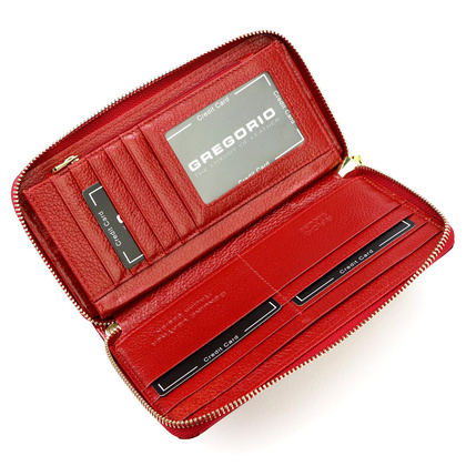 Portfel damski skórzany PELLUCCI BTS-119 Czerwony