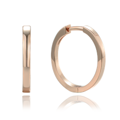 MINET Rose gold srebrne kolczyki kwadratowe koła 2 cm