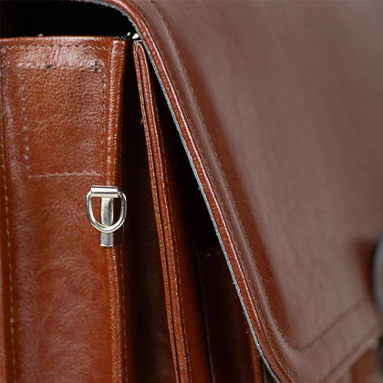 Skórzana teczka męska na laptopa brązowa - Pavone Nero Roma 2140 BR