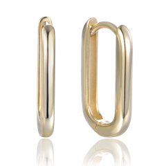 MINET Pozłacane srebrne kolczyki we włoskim stylu