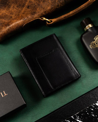 Zestaw prezentowy skorzany portfel meski i brelok