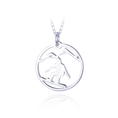 MINET Naszyjnik srebrny snowboard