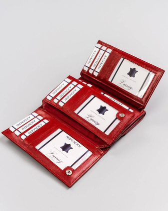 Elegancki portfel damski ze skóry naturalnej