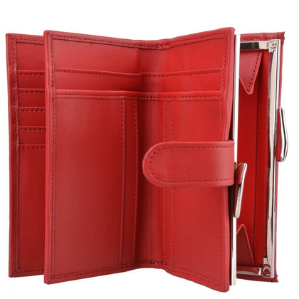 Portfel damski skórzany KEMER P13 LK Czerwony - min. zamówienie 20 / 50 / 100 szt.