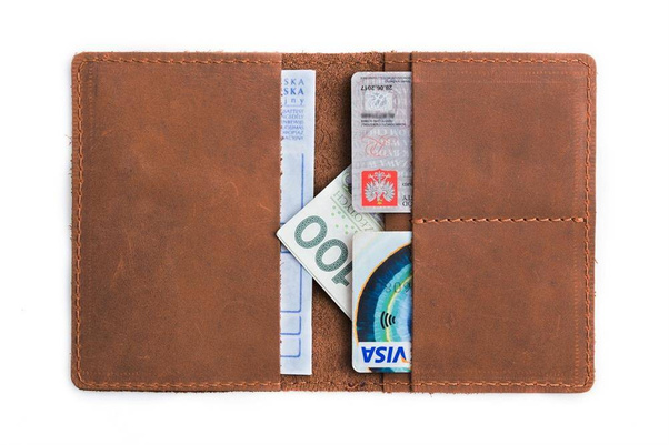 Jasno brązowy portfel slim wallet BRØDRENE SW01 - min. zamówienie 20 / 50 / 100 szt.