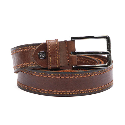 Pasek skórzany męski PIERRE CARDIN 612 KAM02 Czarny