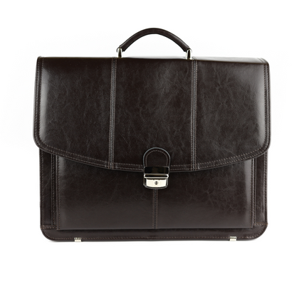 518 Teczka męska 3-komorowa - brąz KEMER