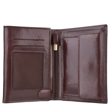 Portfel męski skórzany KEMER M 15/1 Brązowy - min. zamówienie 20 / 50 / 100 szt.