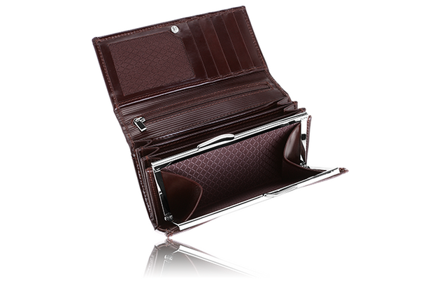 Portfel damski ze skóry duży KEMER VOOC PPD3 Czerwony