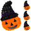 FIGURKA DEKORACYJNA DYNIA 35CM HALLOWEEN FIOLETOWY PASEK