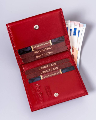 Mały, skórzany portfel damski z ochroną rfdi protect