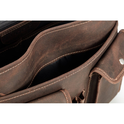 Torba skórzana na laptopa KEMER VOOC 14" RDW14 Brązowa