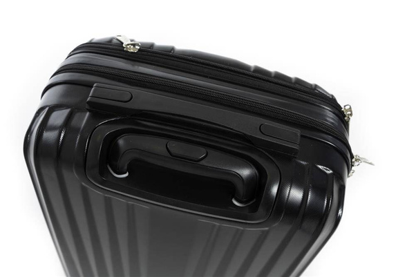 LYS Paris Tunis Mała twarda czarna walizka kabinowa na kółkach 55 cm