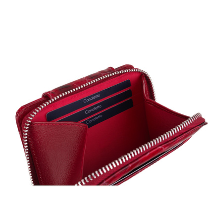 Czerwony portfel damski Canaletto – elegancja, funkcjonalność i ochrona RFID PD1266s90