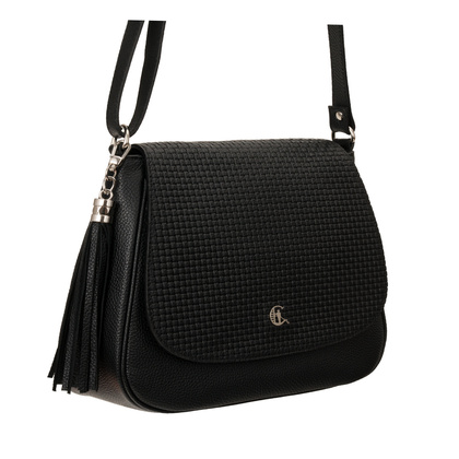 Torebka skórzana Canaletto z klapką z tłoczeniem plecionki – elegancja i funkcjonalność TD752s33t1