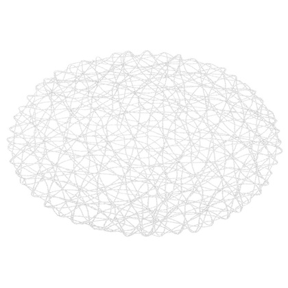 Podkładka pod talerz sztućce okrągła / mata kuchenna papierowa biała 35 cm