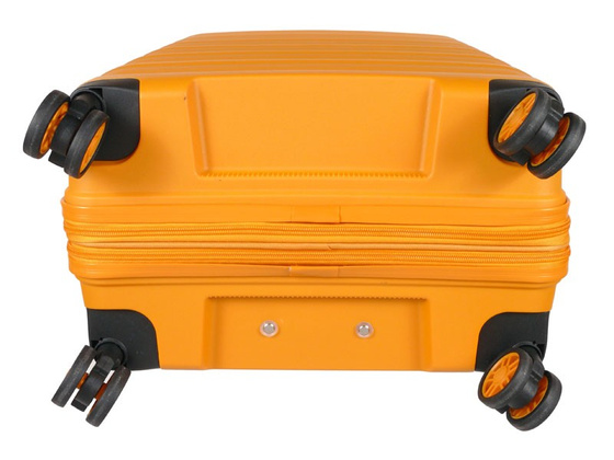 Walizka DIELLE 100 4k 55cm kabinowa żółta PP z poszerzeniem