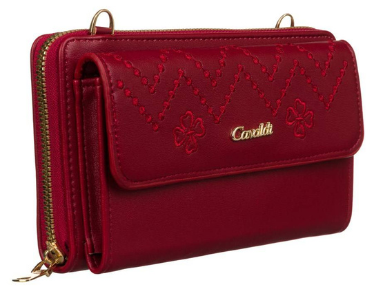Portfel-kopertówka z haftowaną klapką — Cavaldi