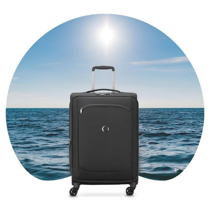 Delsey Montmartre Air 2.0 średnia czarna walizka na kółkach 68 cm