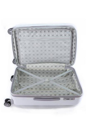 Walizka średnia ELLE Debossed biała