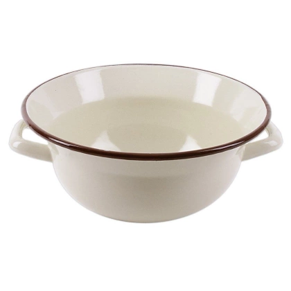 Miska misa emaliowana retro beżowa 26 cm 2,5 l