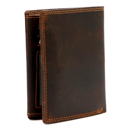 Portfel męski skórzany PELLUCCI UGLE N4 brązowy