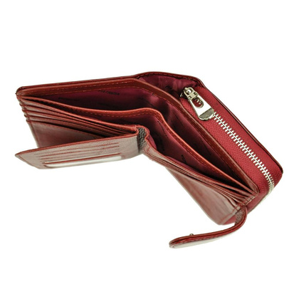 PORTFEL SKÓRZANY PATRIZIA CB-116 RFID CZERWONY