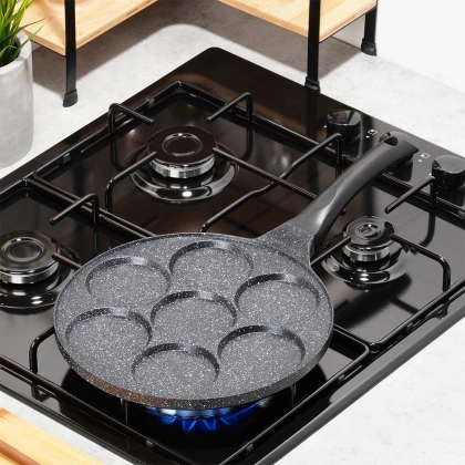 Patelnia do jajek granitowa 7 otworów BASIC LINE 26 cm