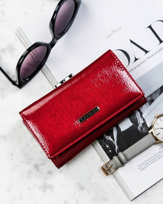 Skórzany portfel damski na bigiel