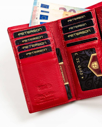 Pojemny portfel damski ze skory naturalnej