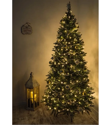 Choinka sztuczna PE01 180 cm  zielona z metalowym stojakiem jasnozielona silikonowa