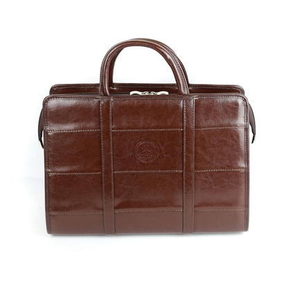 515 Damski kuferek duży pasy - jasny brąz KEMER