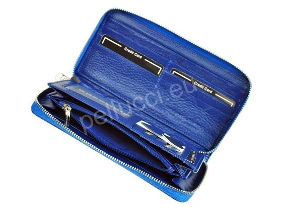 Portfel damski skórzany PELLUCCI GF119 Niebieski