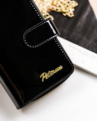 Mały skórzany portfel damski rfid