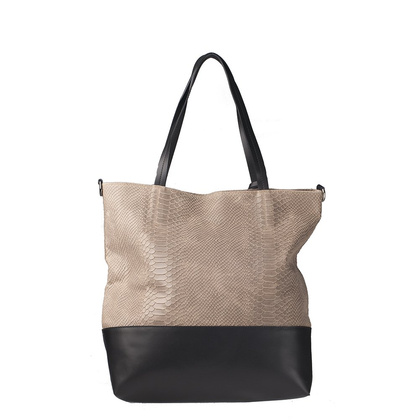 Torebka damska skórzana KEMER 656 Czarno ziemista - min. zamówienie 20 / 50 / 100 szt.