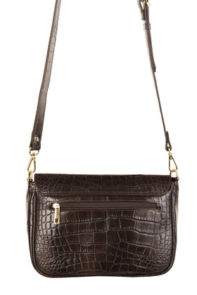 Torebka Skórzana Canaletto – Wzór Krokodyla, Złote Detale TD888s282