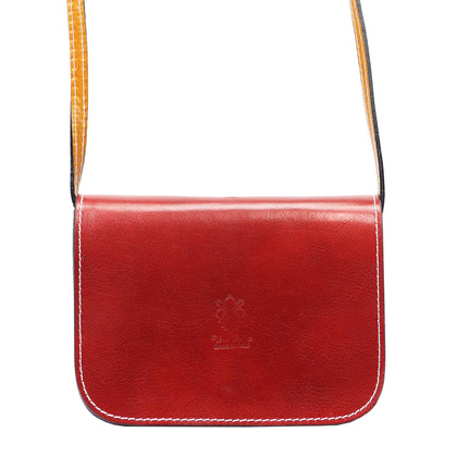 Torebka damska skórzana KEMER 43 fuksja + camel