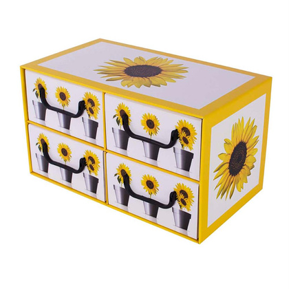 Pudełko kartonowe 4 szuflady poziome DONICZKI SŁONECZNIK