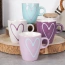 Kubek ceramiczny z uchwytem serca zestaw 4 szt. 230 ml
