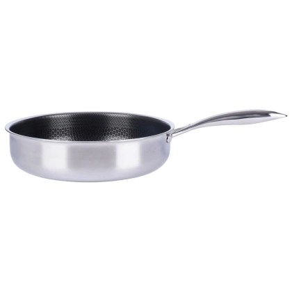 Patelnia stalowa nieprzywierająca premium COOKCELL HYBRYD 28 cm głęboka